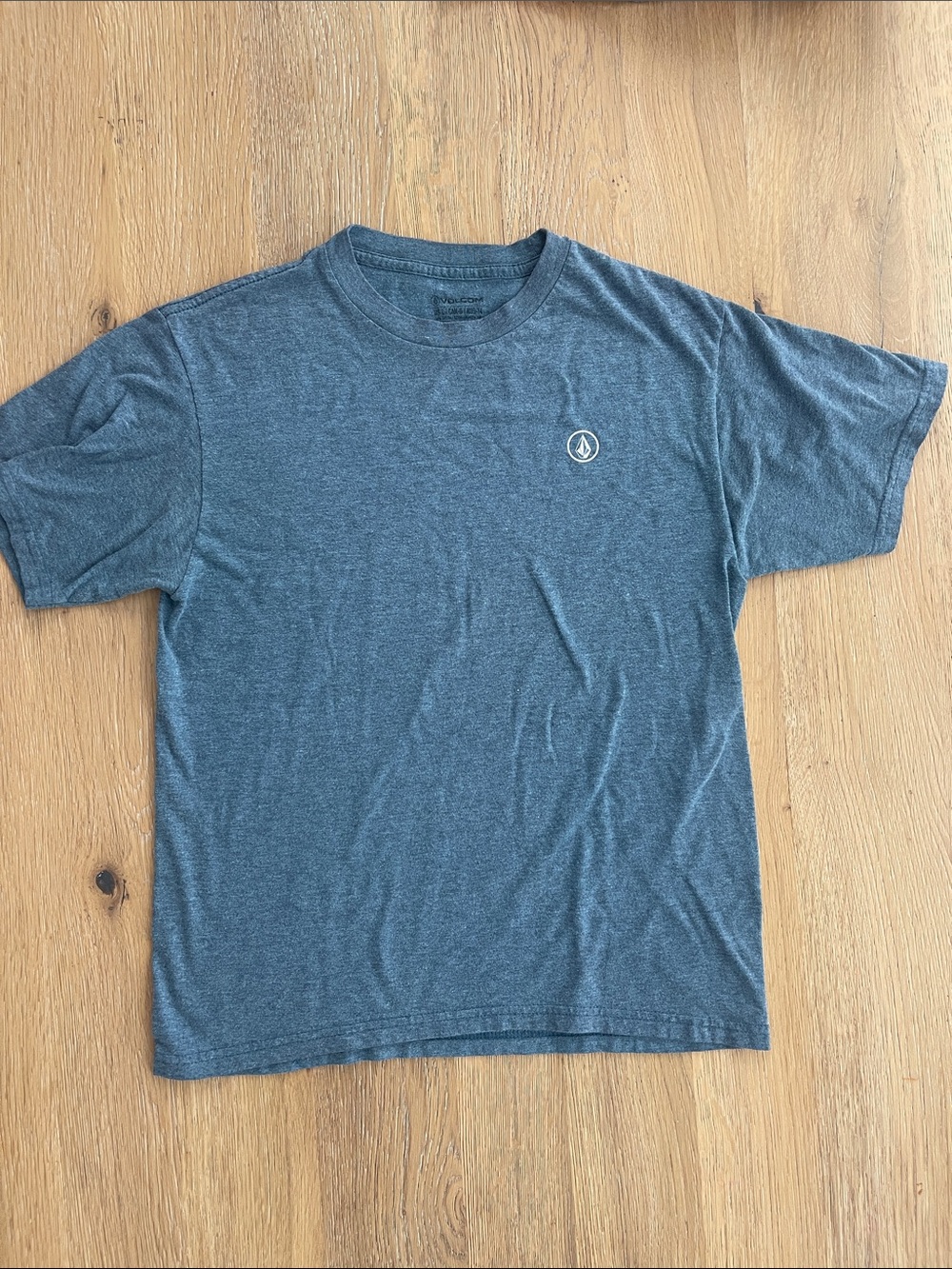 Volcom Men's Slate Heather Crew Neck Logo Tee